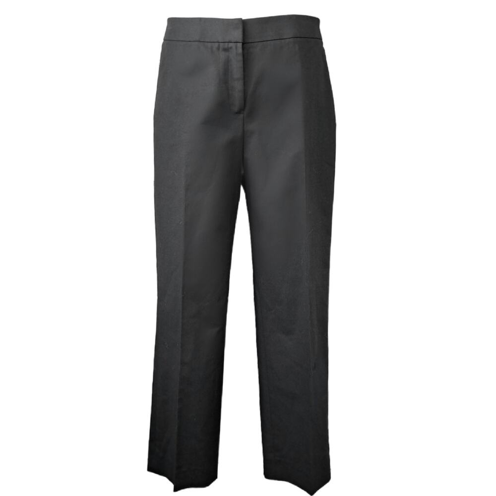 LAFAYETTE 148 New York Black Stretch Cotton Sateen Pants SIze 10 Ankle Crop